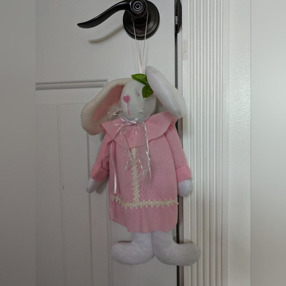 Pink Bunny Plush Door knob Hanging